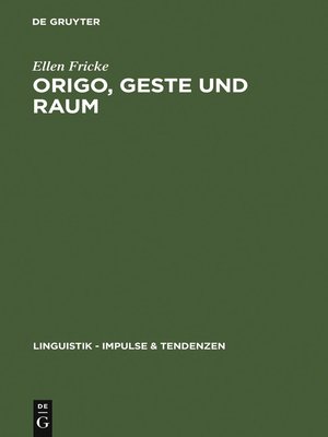 cover image of Origo, Geste und Raum